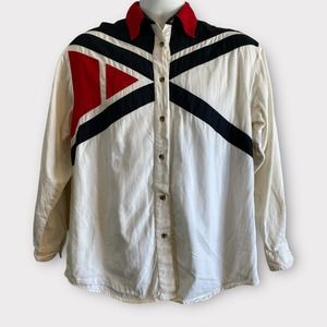 Vintage Mens Gordon and James Button Down Western Cowboy Shirt